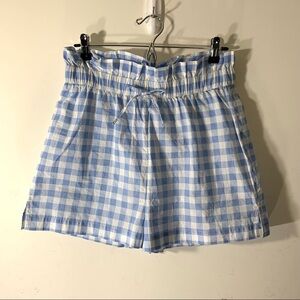 Warehouse Gingham Paper bag Waist Shorts NWT